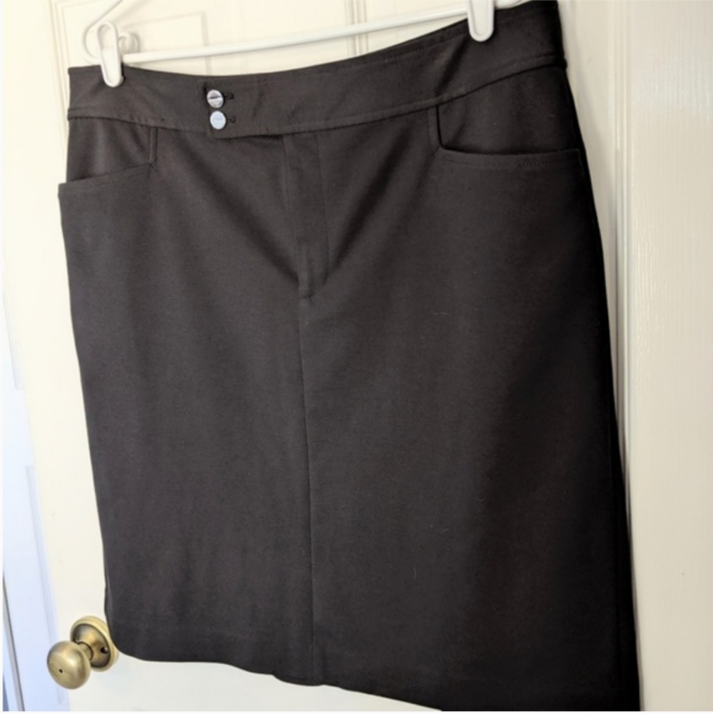 Chaps Black Skirt Size 16